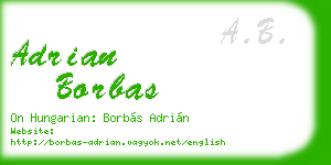 adrian borbas business card