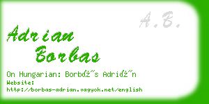 adrian borbas business card